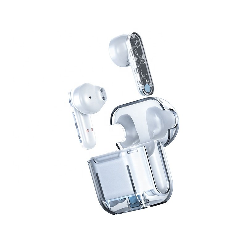 TM10 TWS Earphone Wireless Hifi Stereo Noise Reduction Mini Earbuds Transparent Charging Case HD Call Touch Control Headset