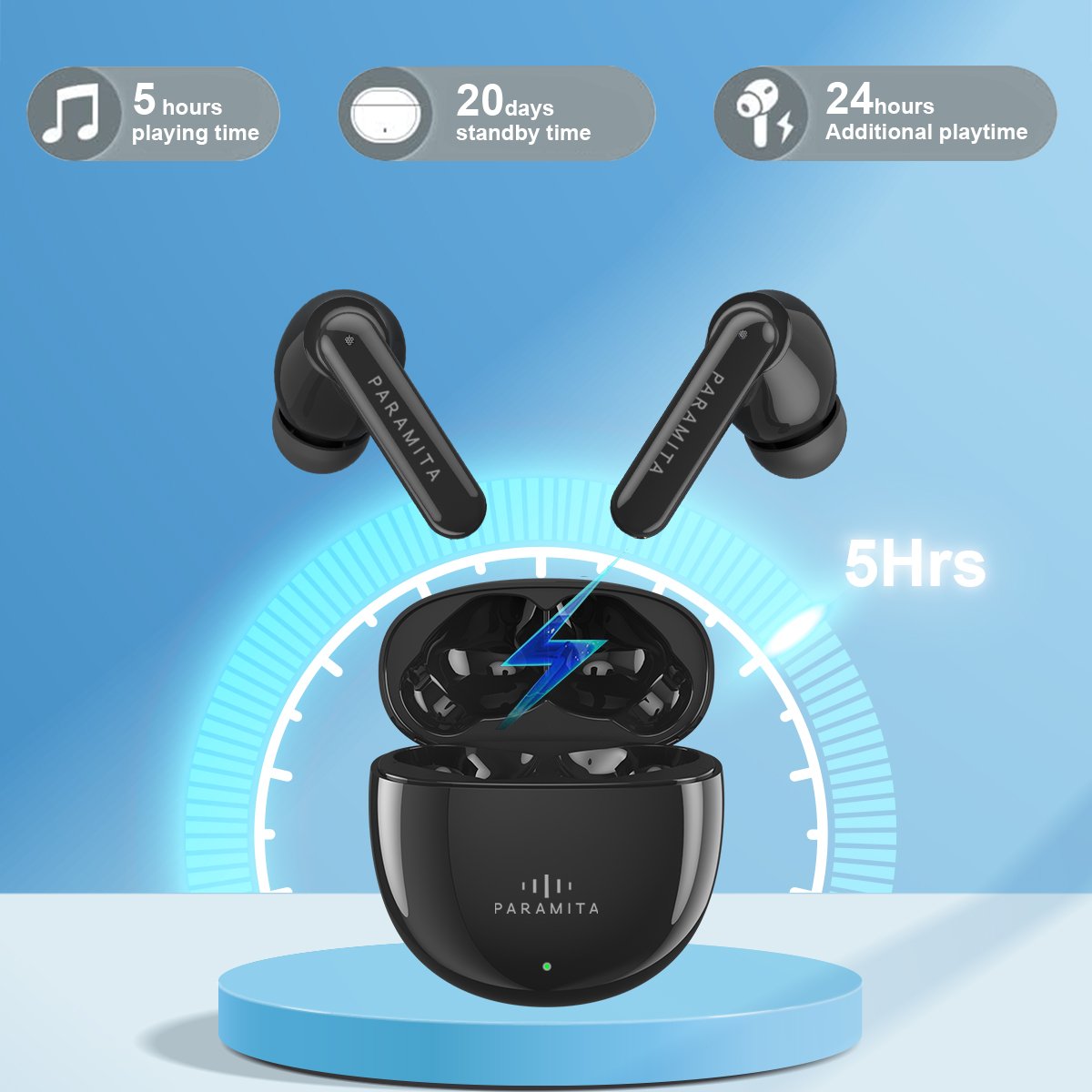 TWS Noise cancelling long endurance headphone Waterproof LED digital display in-ear headphones