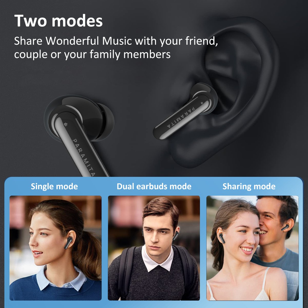 TWS Noise cancelling long endurance headphone Waterproof LED digital display in-ear headphones