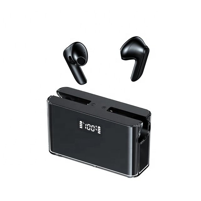 Logo customized oem TM11 BT 5.3 Transparent in ear audifonos noise cancelling tws earphones & headphones with Digital Display