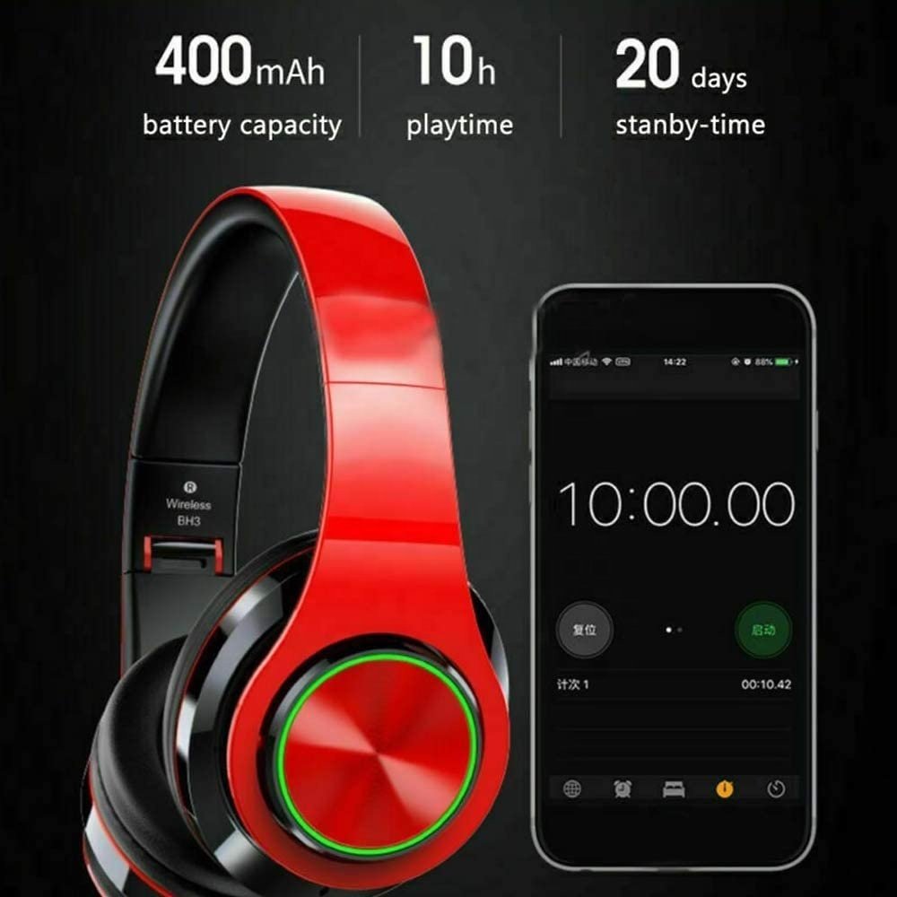 B39 Wireless Bluetooth Headphones With Mic Noise Cancelling Headsets Stereo Sound Earphones Sports Gaming Headphones Supports TF