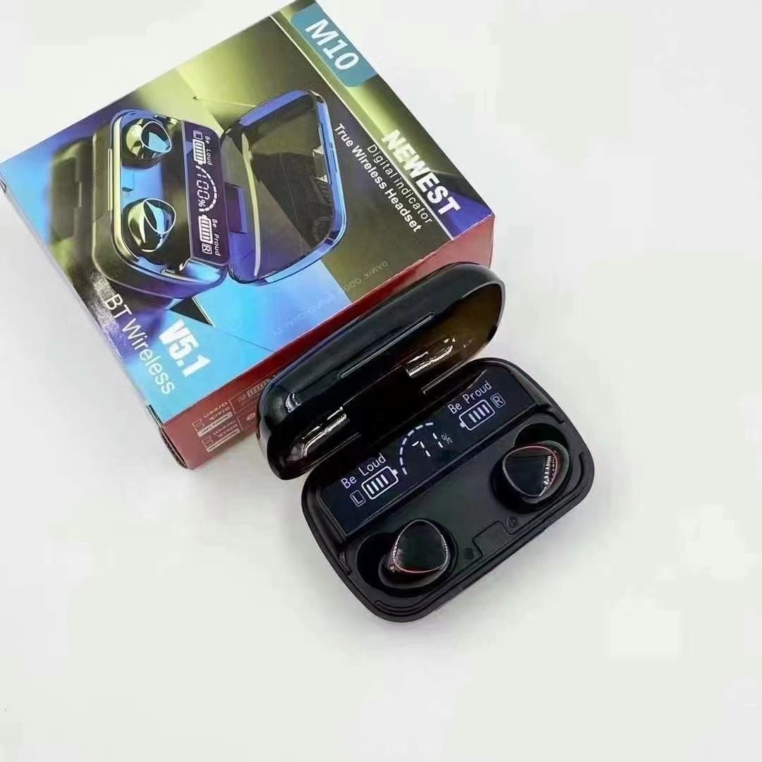 2024 New M10 TWS LED Digital Display BT 5.3 Earbud Sports Music True game Wireless Earphones