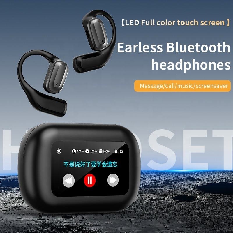 2024 NEW Wireless Earphones OWS A13mini Sports Stereo Ear Buds Waterproof Over-Ear Earbuds Business Running LCD Headphones XP2