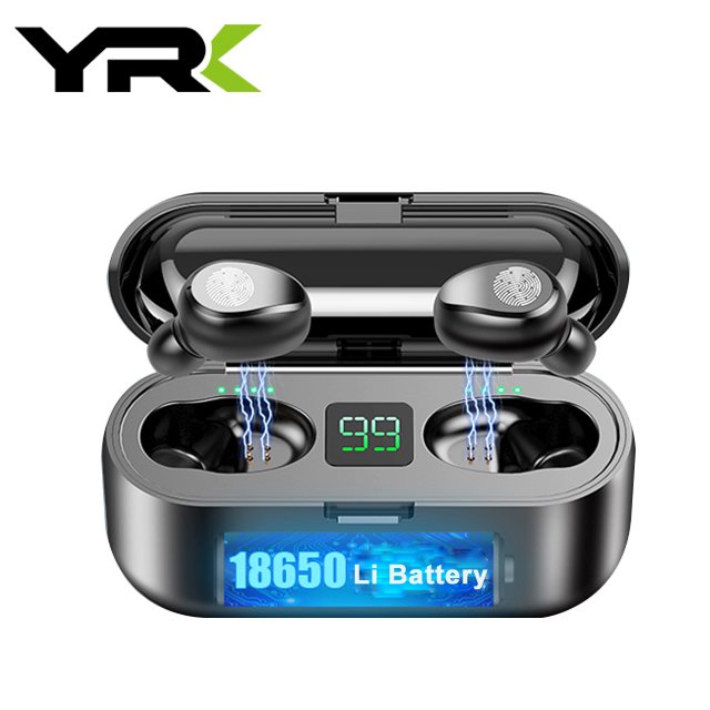 2021 Latest Factory Price F9 Tws Wireless Earphones Power bank Power Led Display F9 Earbuds Wireless Headphones Noise Cancelling