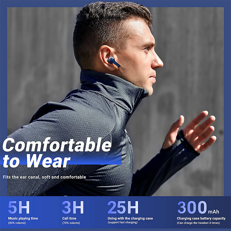 CY-T2 ENC True Wireless Stereo Earphones Transparent Charging Compartment Waterproof Earbud with LED Digital Display