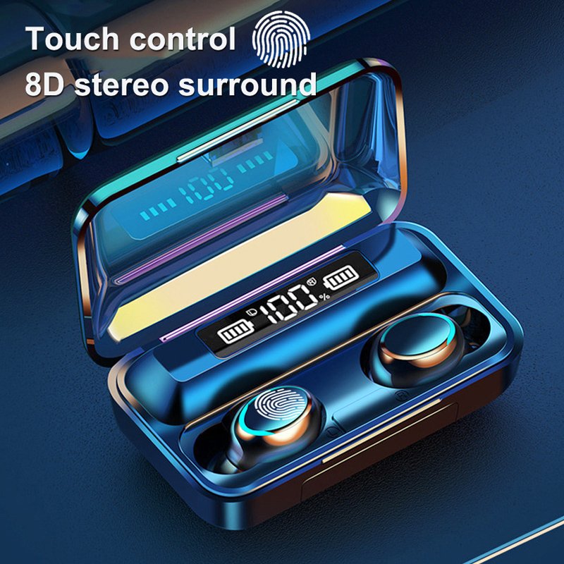 Hot Sale F9 5C Bth-F9-5 Earbuds Audifonos Auriculares F9-5 Wireless Earphones Wholesale Tws Earphone F9-5C with Power Bank