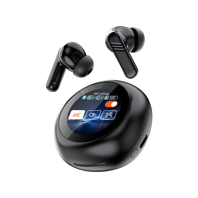 Lichip LX30 ANC earbuds HD Stereo Wireless In-Ear Headphone LX-30 Display LCD Touch Smart Screen Earphones With Noise Cancelling