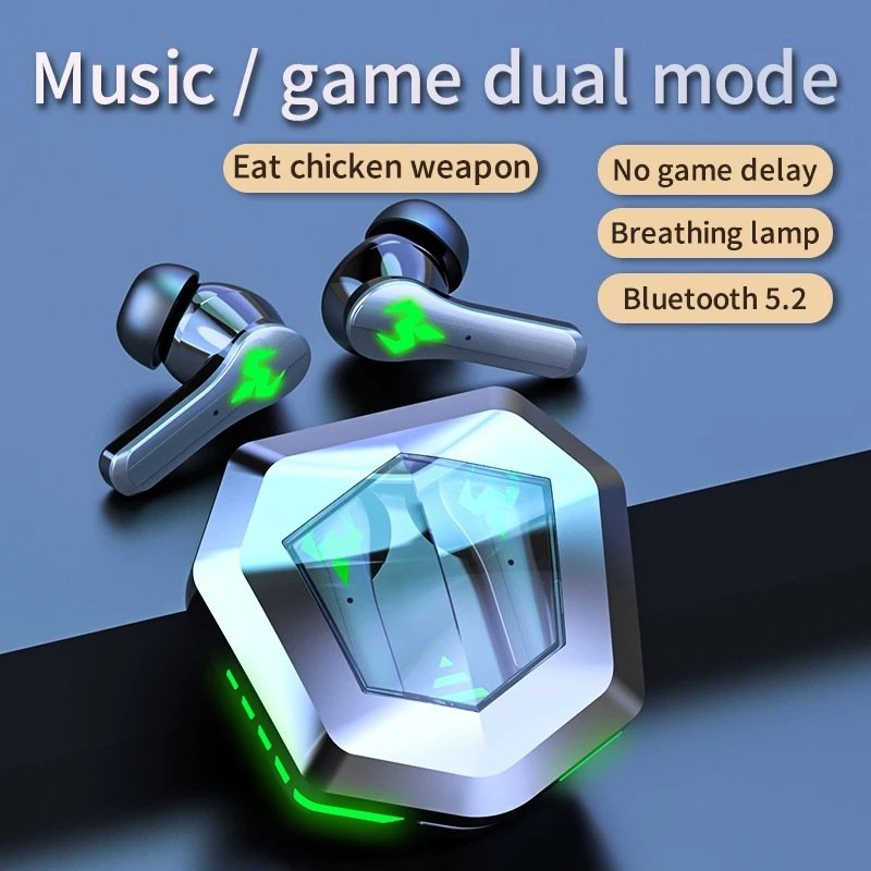 new arrivals Low Latency Gaming Earphone Mini In-ear Cool Lights True Wireless Headphones Game N35 Tws Wireless Earbuds
