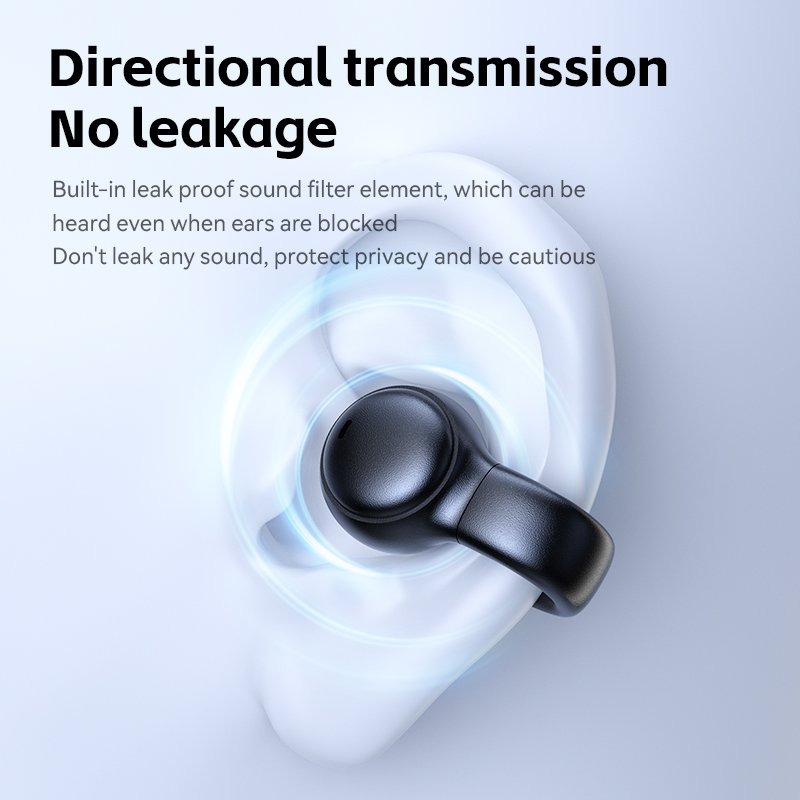 New wireless bone conduction Bluetooth earphones, non in ear, painless exercise ear clip earphones