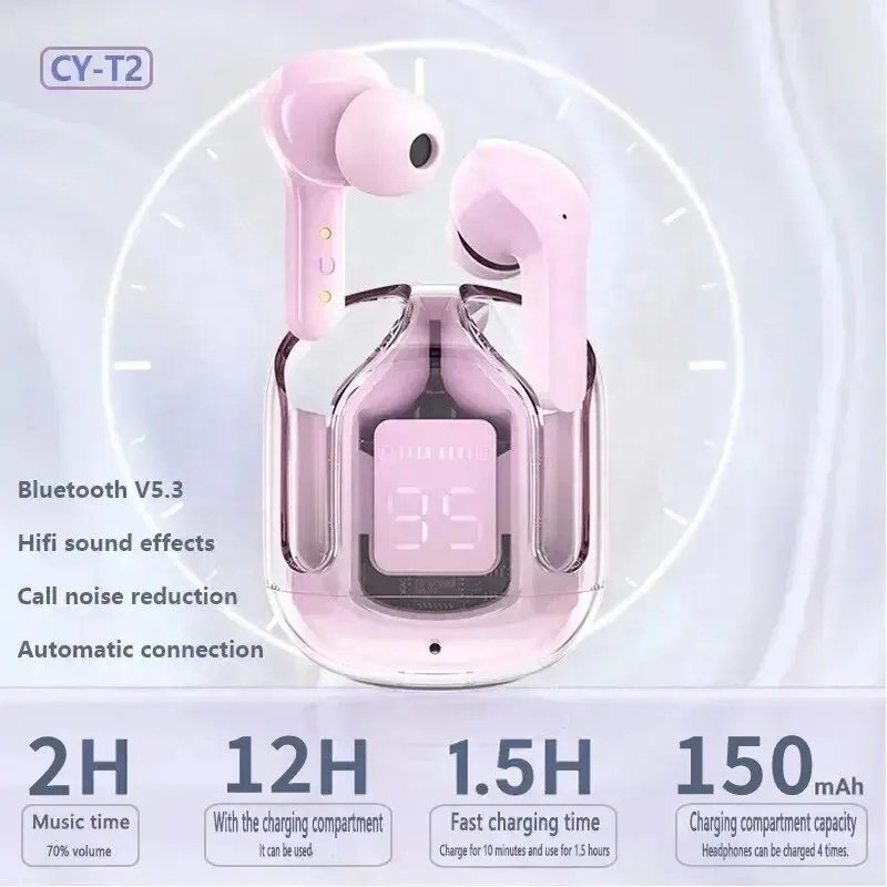 Dodoup Air31 TWS LED Display Transparency Earbuds Noise Cancelling HIFI Stereo Earphones Headphones