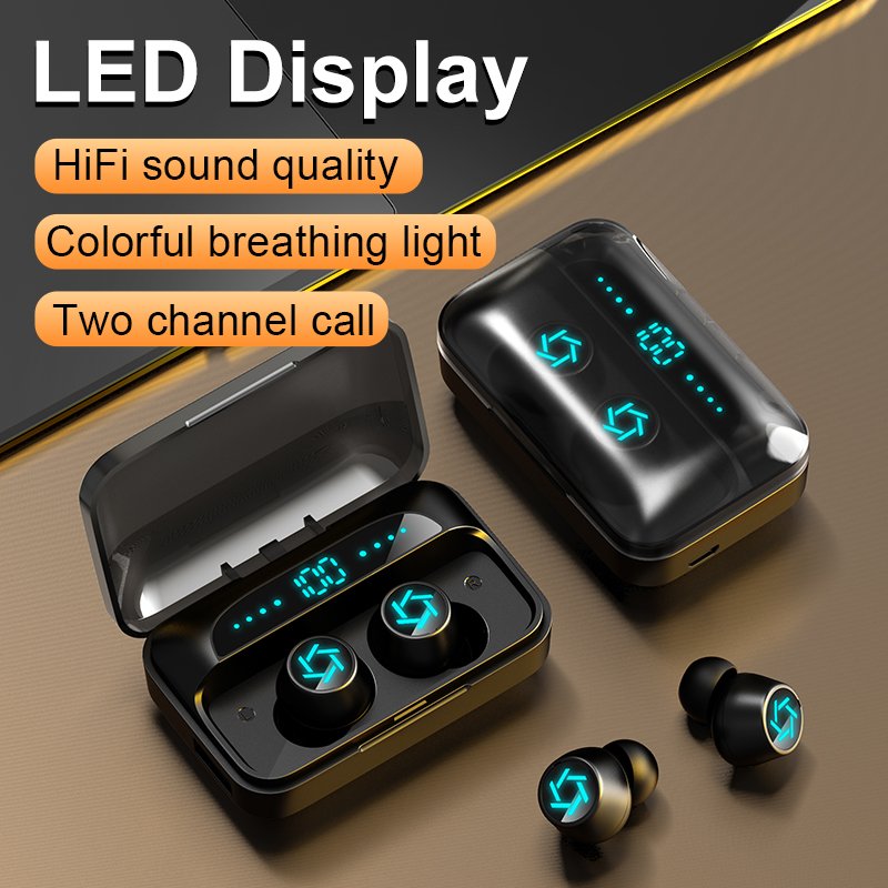 S15 True Wireless Stereo TWS Earbuds headphone noise cancelling earphone with power LED display