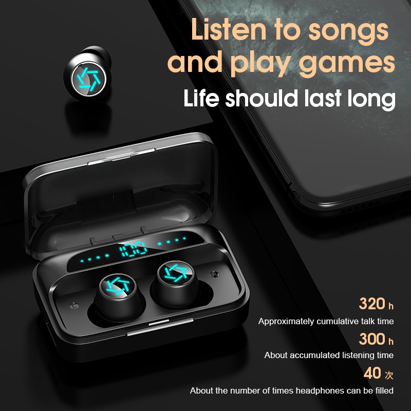 S15 True Wireless Stereo TWS Earbuds headphone noise cancelling earphone with power LED display