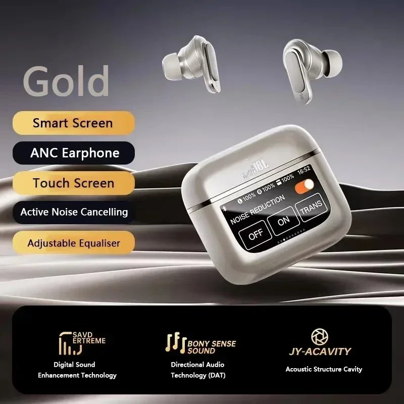 2024 new arrive V8 LCD Touch Screen display Headset Auriculares Inalambricos Tws Earbuds ANC ENC Earphone Wireless Headphone