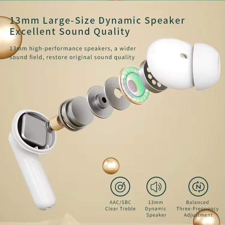 A40 Pro Wireless Earbuds Bt5.2 TWS Earphones In-ear True Wireless ANC ENC Noise Reduction Stereo Headphones for Sports