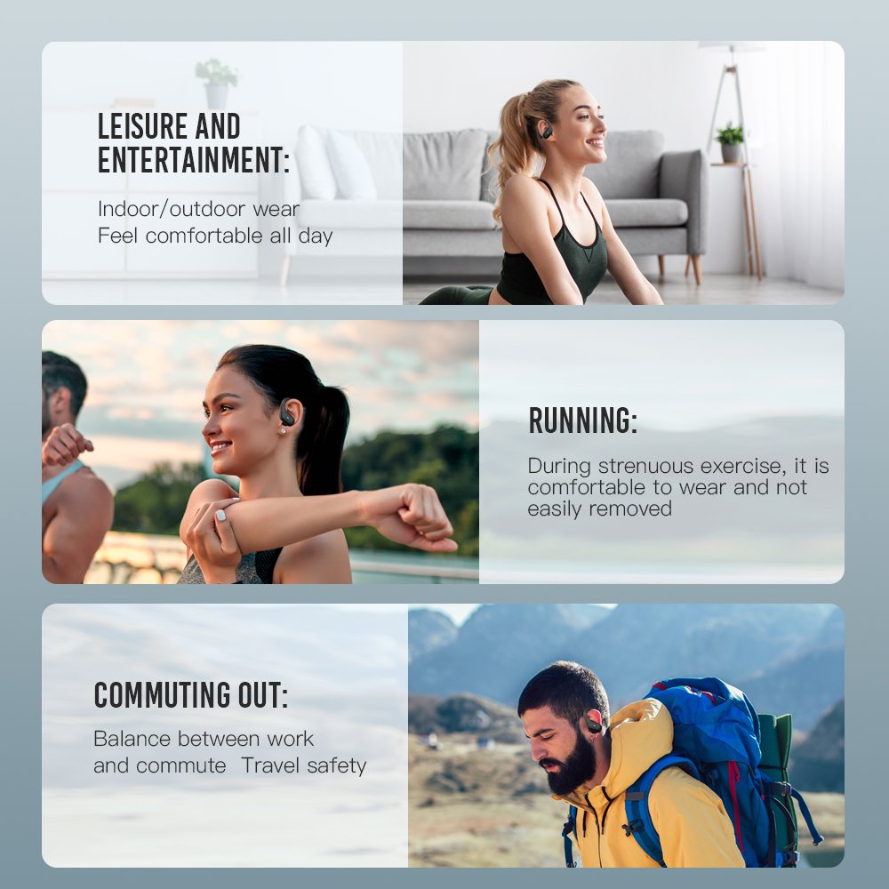 2024 New Wireless BT Headphones HIFI High Sound Quality Ear Mounted Sports Earphones For Huawei Android Earbuds