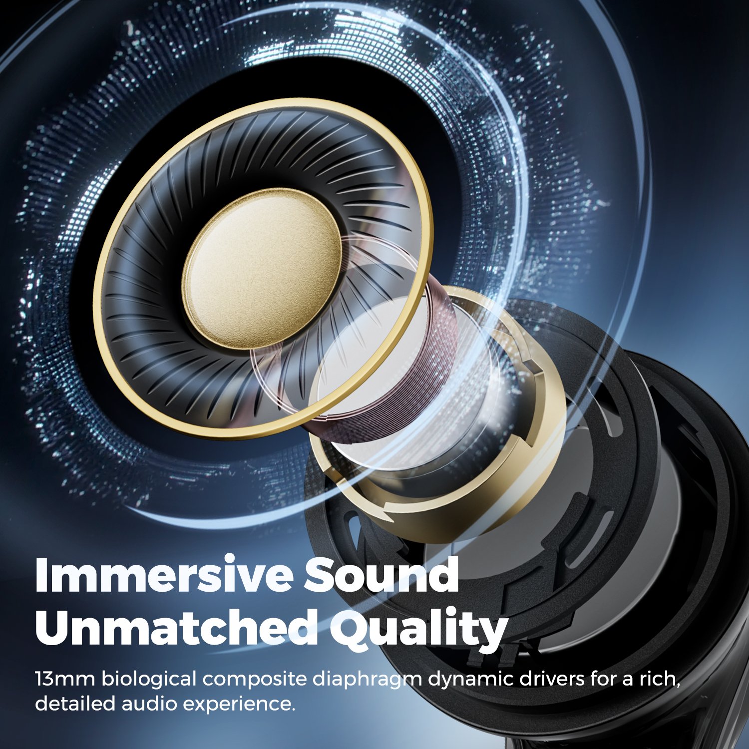 SOUNDPEATS Clear Pods Ture wireless Tws Inexpensive Earphones Bluetooth 5.3 13mm Drivers 2 Mic Call Clear with ENC Earbuds