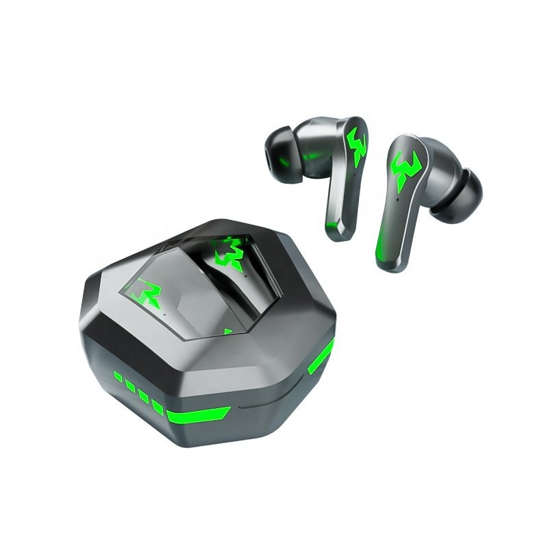 New Style Gaming Earbuds With Light Low Delay 30ms TWS Earbuds For Gamer Cool Design Stereo Wireless Earphones For pc mobile