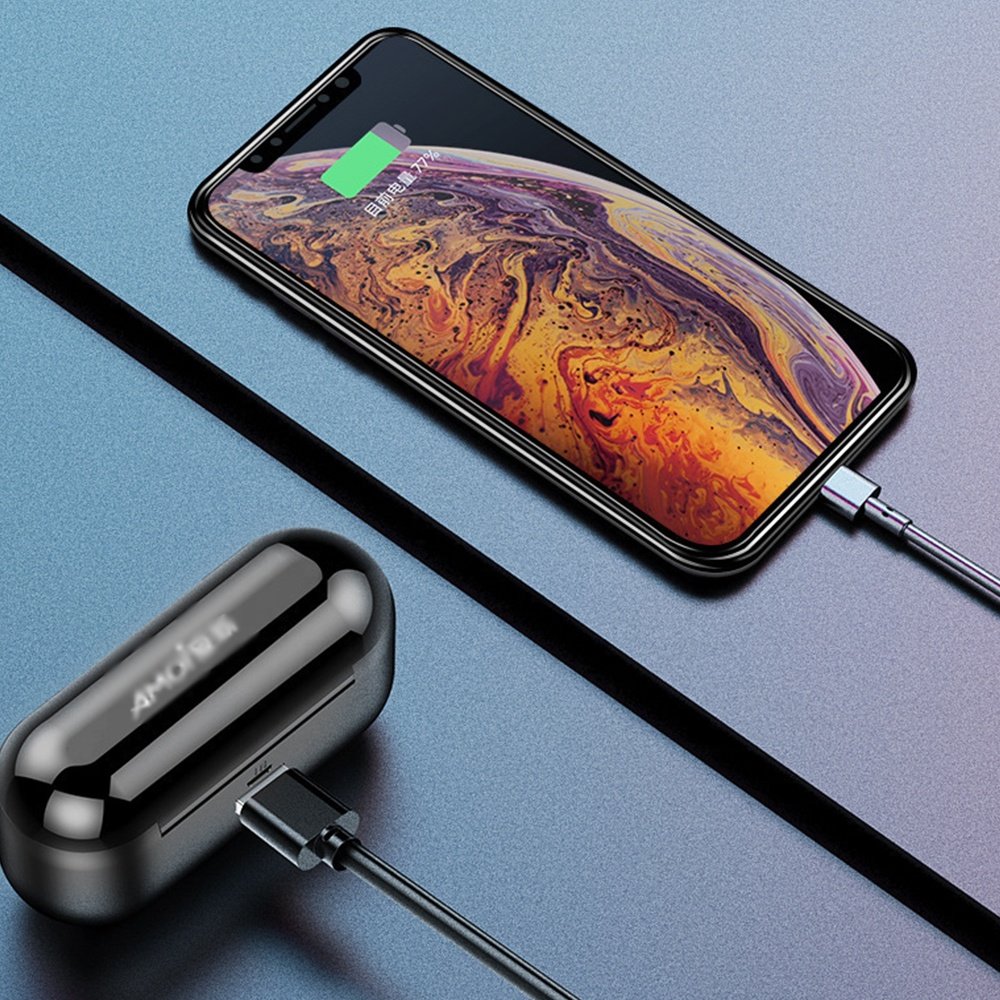 F9 TWS noise cancelling gaming headphone BT headset amp wireless earphone with power bank functions