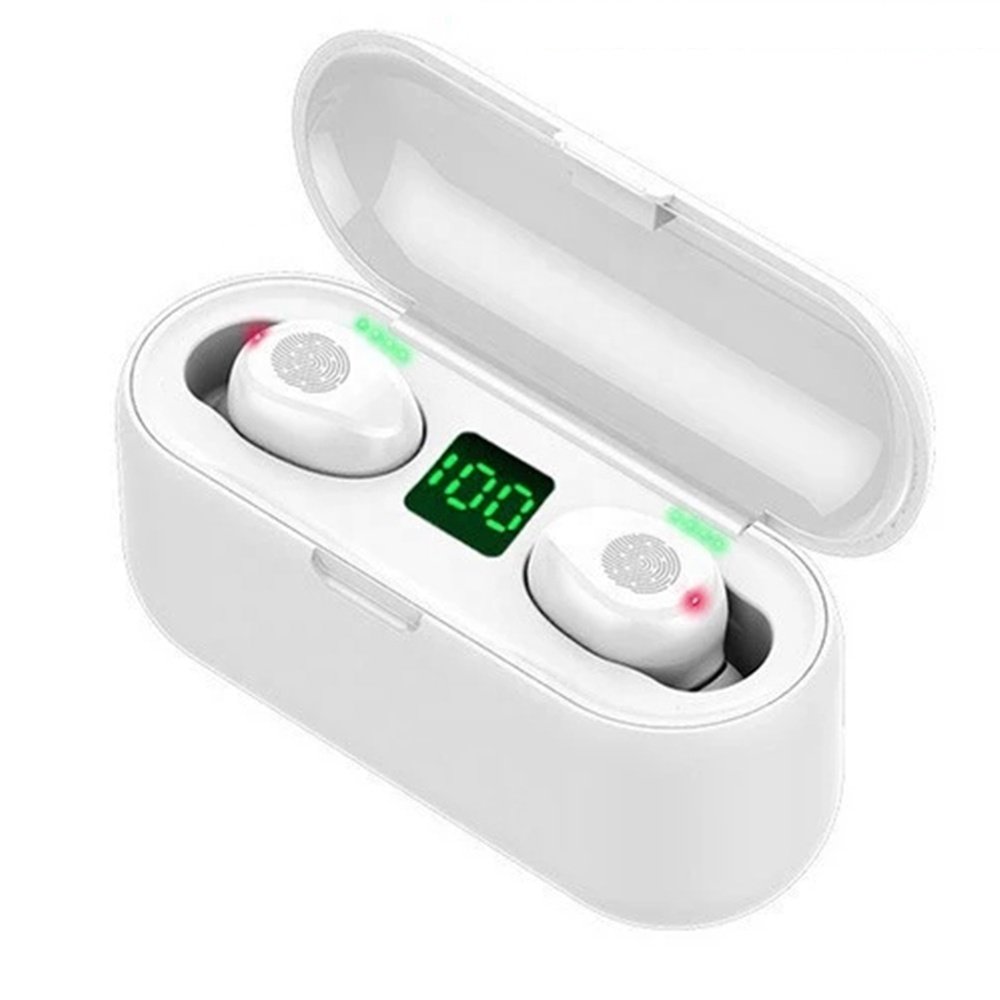 F9 TWS noise cancelling gaming headphone BT headset amp wireless earphone with power bank functions