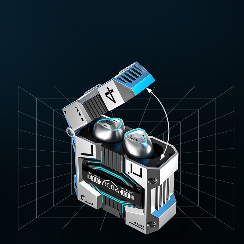 M45 TWS Gaming Headset Powerbank Wireless TWS Earbuds with New Design Noise Reduction Waterproof Touch Control In-Ear Headphones