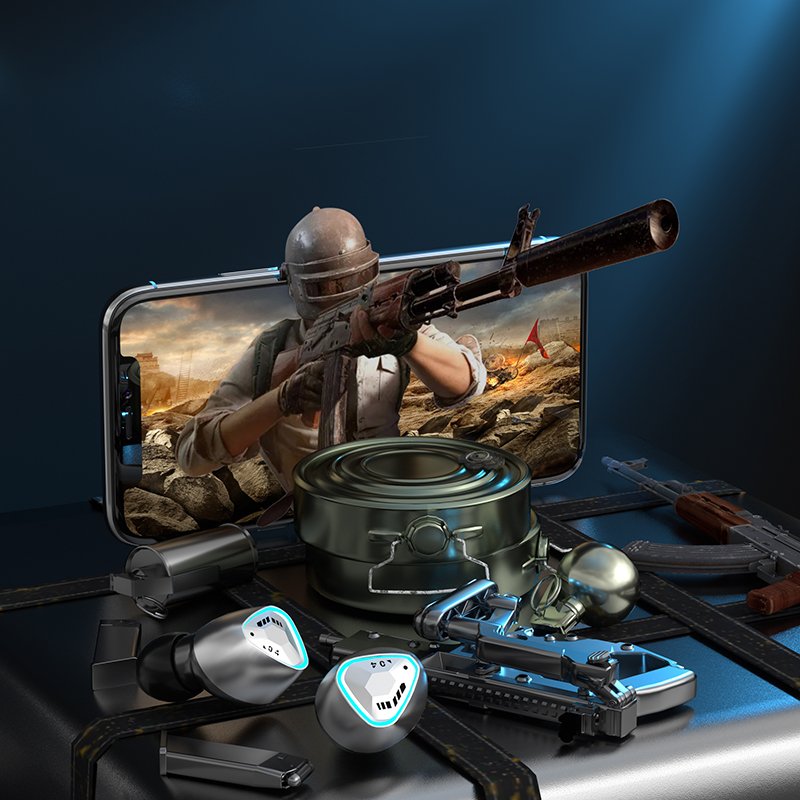 M45 TWS Gaming Headset Powerbank Wireless TWS Earbuds with New Design Noise Reduction Waterproof Touch Control In-Ear Headphones