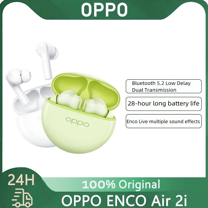 OPPO ENCO Air 2i TWS Earphone Wireless BT5.2 Earbuds AI Noise Cancelling HiFI Sound Quality Low Latency