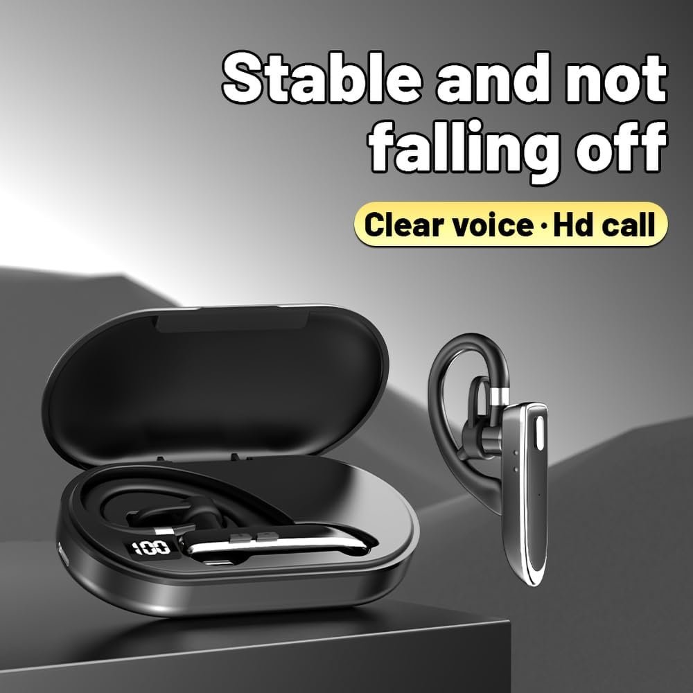 Wireless earphones Bluetooth earphones with dual noise cancelling microphones hands-free earphones single ear earplugs