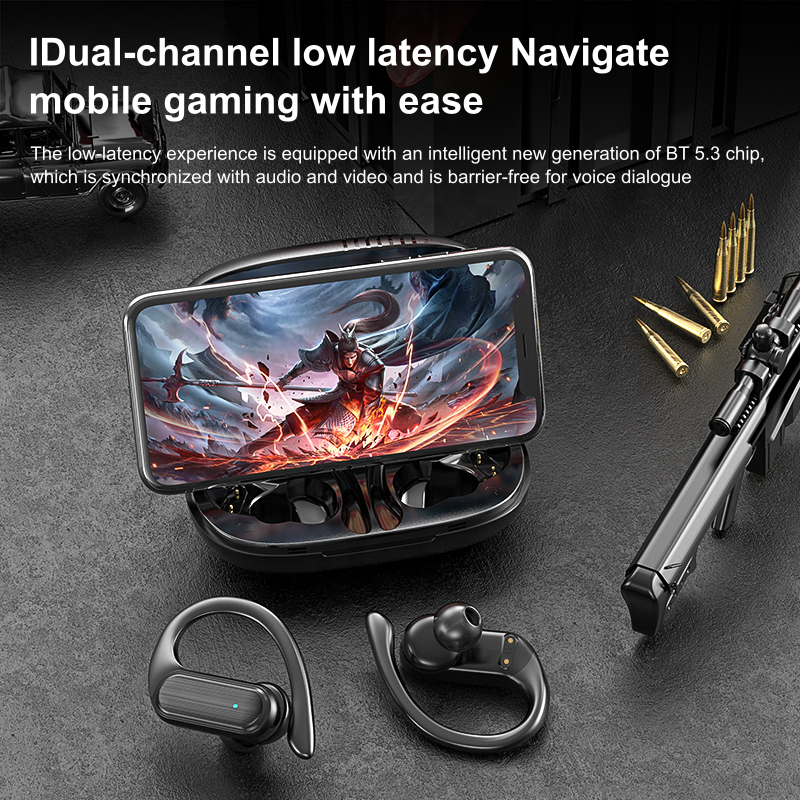 A520 BT 5.3 Smart Touch HiFI 9D Stereo Waterproof Ear Hook Headset With Microphone a520 Gaming Headset Business Earphones