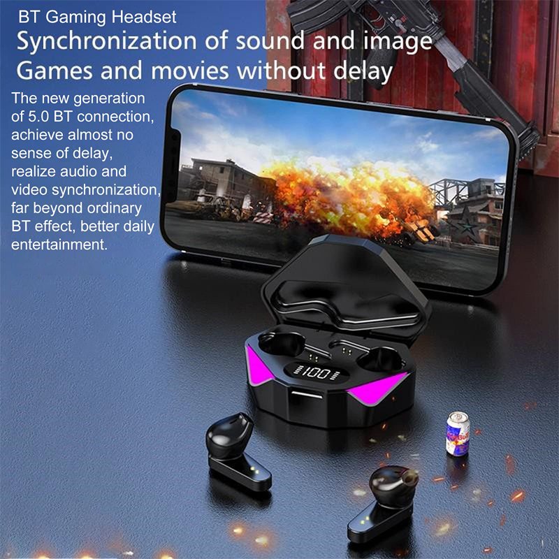 Gaming Low Latency Headphones Waterproof Earbuds Earphone X15 TWS Wireless Stereo earphone