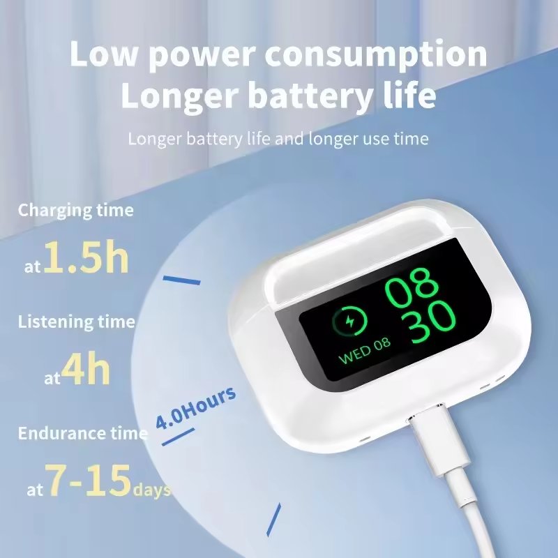New LCD Pro ANC Earbuds with Touch Screen 40 Hours Working Time A9 Pro Earphones Wireless V8 Earbud Pro2 ANC A9 A10 A11 A12 Pod