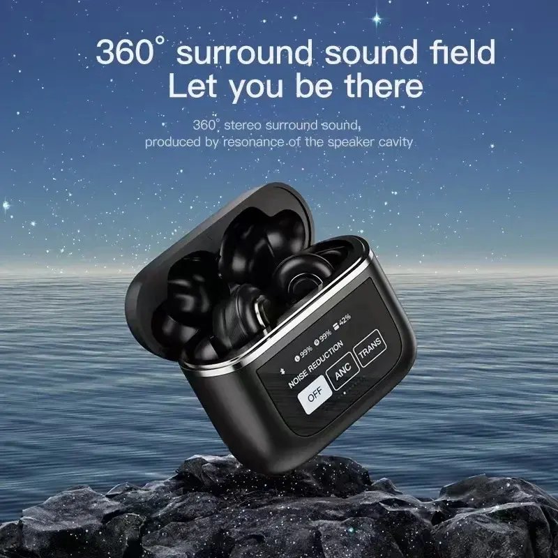 New LCD Pro ANC Earbuds with Touch Screen 40 Hours Working Time A9 Pro Earphones Wireless V8 Earbud Pro2 ANC A9 A10 A11 A12 Pod