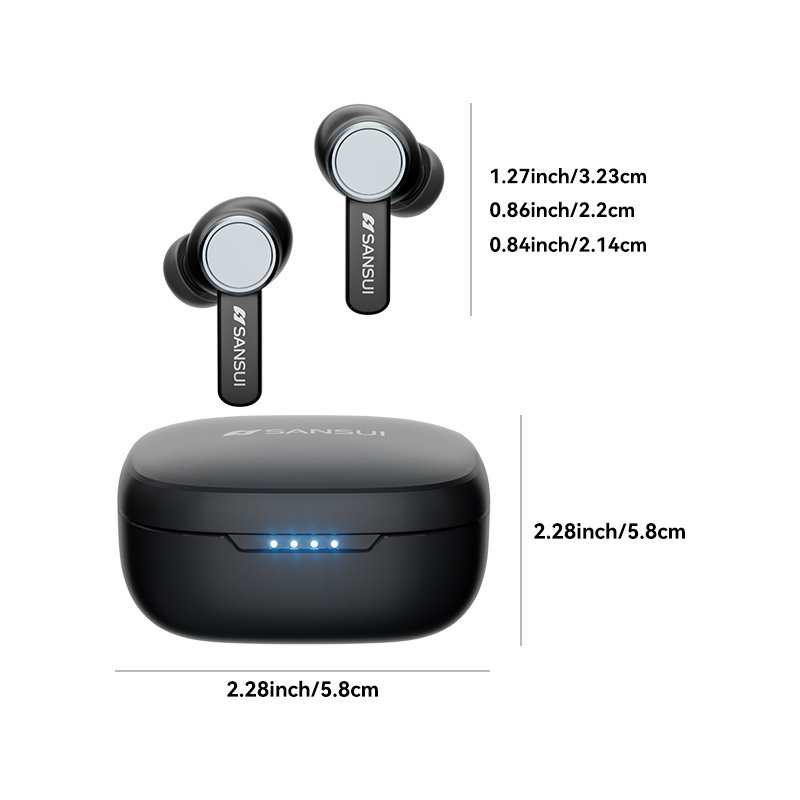 SANSUI W17 Earbud in-ear headphones ENC noise cancelling tws earphones & headphones wireless bluetooth