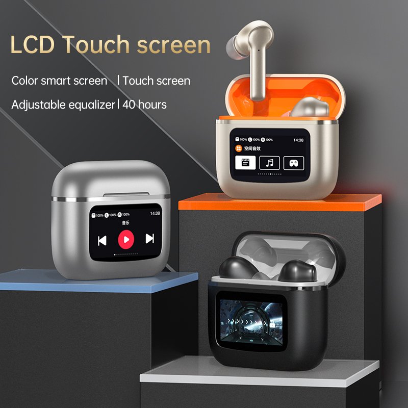 2024 LED Display Touch T68 Pro2 TWS Wireless Earphones Noise Cancelling Headphones ANC ENC Auriculares Earbuds Earphone Headset