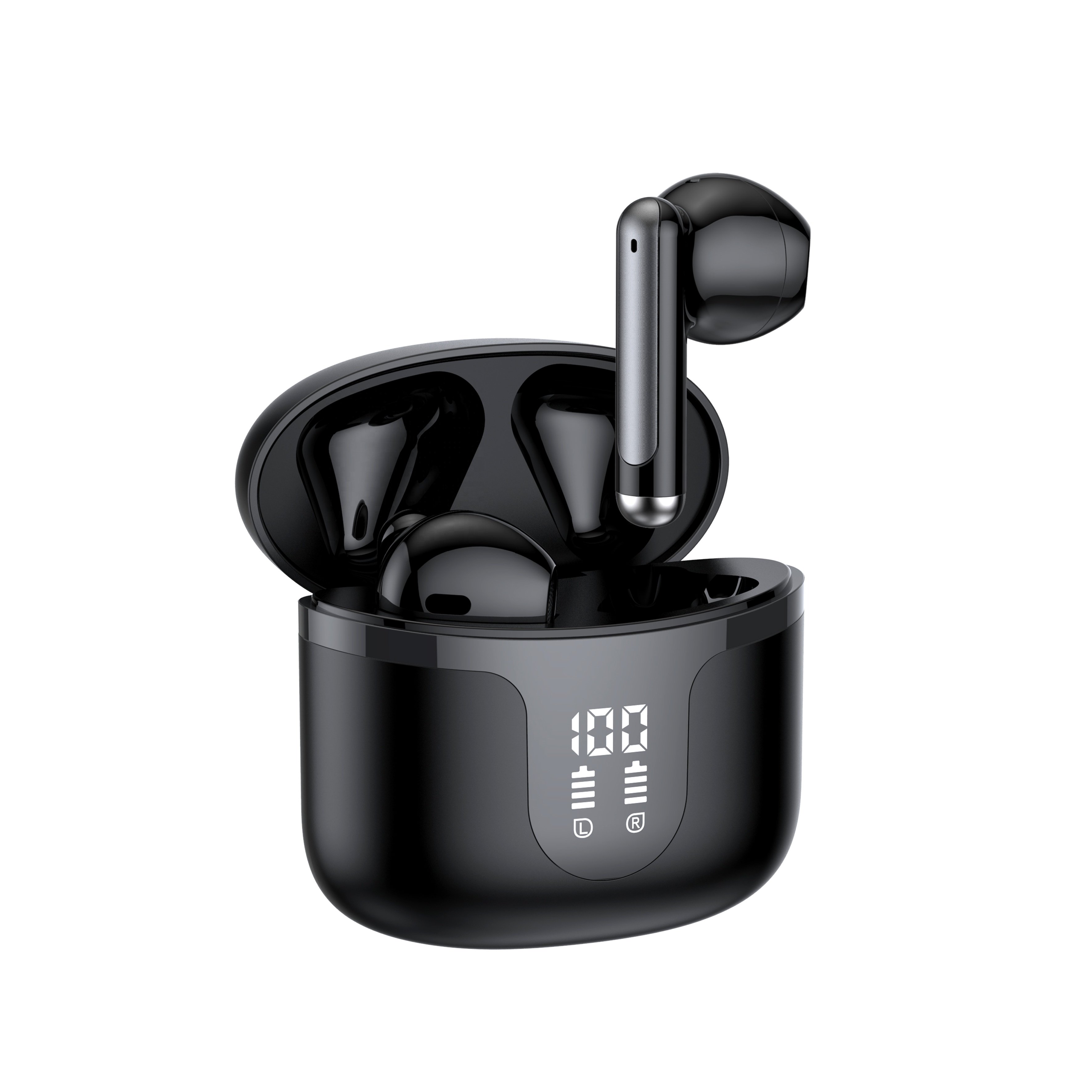 Bluetooth V5.3 waterproof Earphones Built-in Mic Voice Assistant Battery LED Display Handsfree call TWS Earbuds