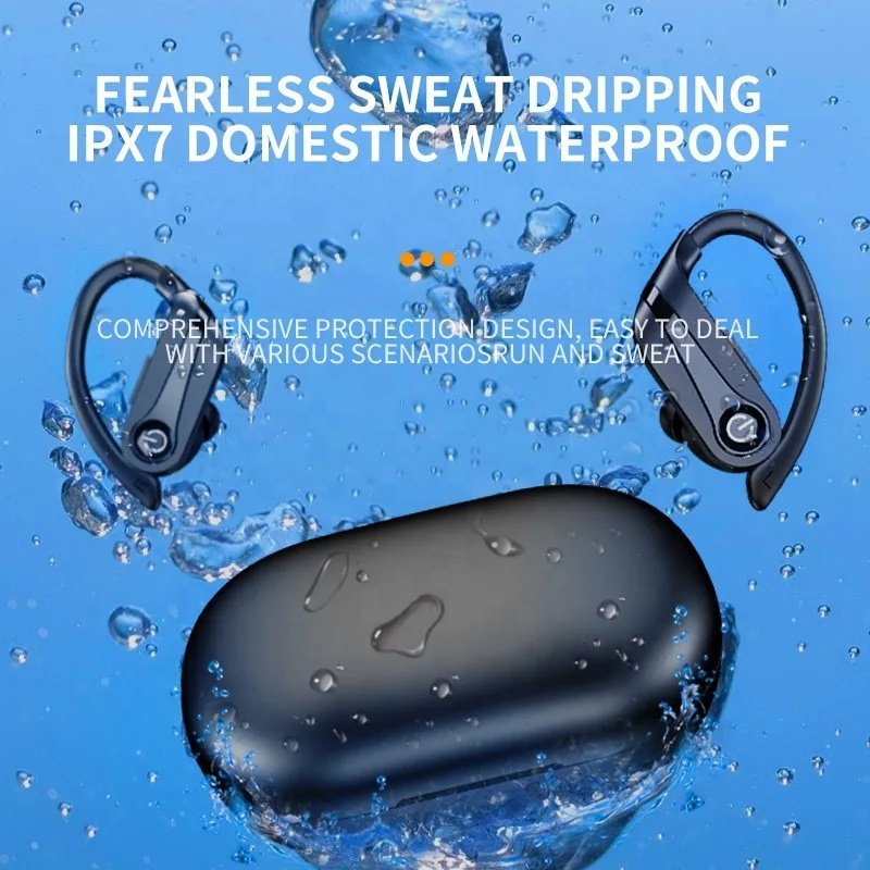 YYK Q63 Wireless low latency gaming Earbuds IPX7 Waterproof sport Stereo Running earphones with LED Display yyk-q63 New in 2024