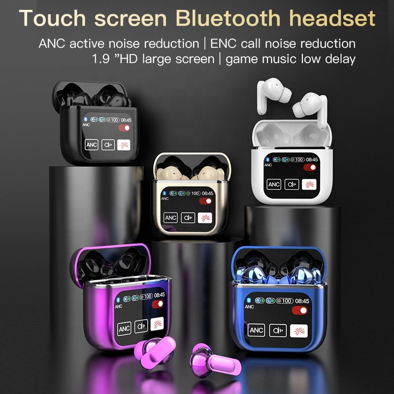 SE60 TWS Earphones ANC ENC LCD Touch Screen True Wireless Earphones with Noise Cancelling Sport Earbuds SE 60