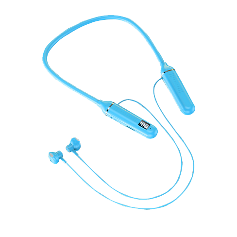 New Hanging Neck Wireless With Digital Display Function, Large Capacity Semi In Ear Sports Bluetooth Earphones