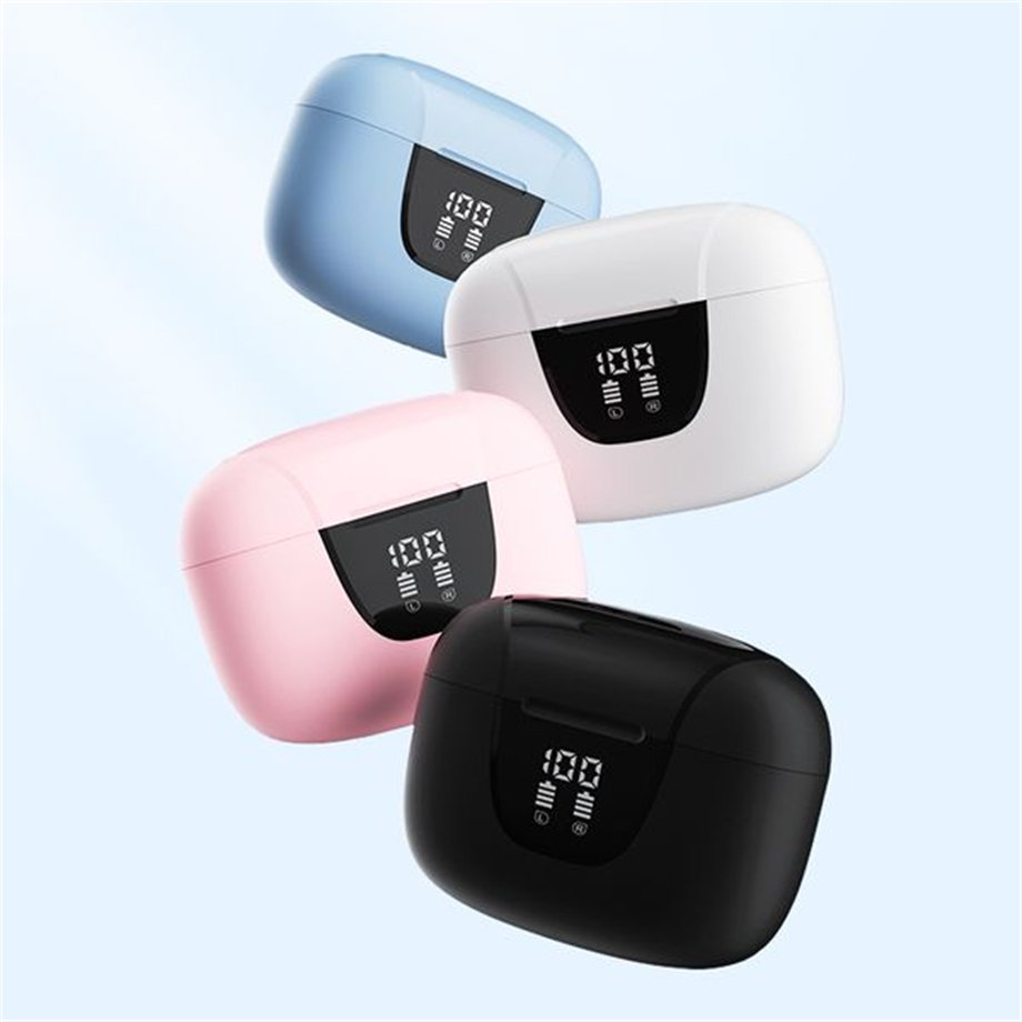 Fancy ENC ANC Voice Activate Bluetooth TWS Wireless Earbuds In-ear Headphone headsets Noise Cancelling TWS Earphone With Display