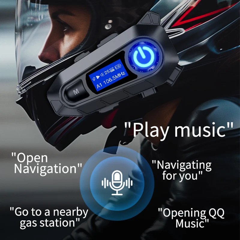 Best Seller Waterproof Noise Cancelling Motor Headphones TWS Wireless Earphones with Mic FM Radio LED Motorcycle Helmet Headset