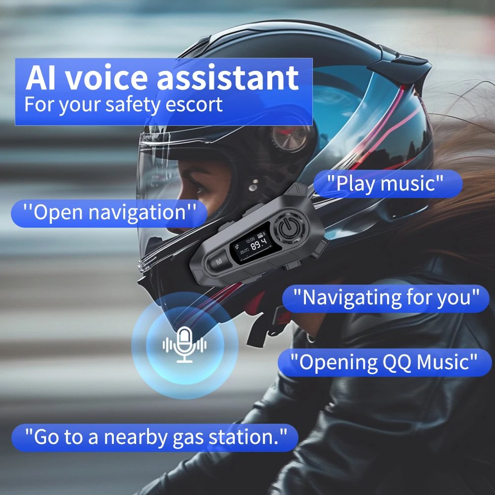 Best Seller Waterproof Noise Cancelling Motor Headphones TWS Wireless Earphones with Mic FM Radio LED Motorcycle Helmet Headset