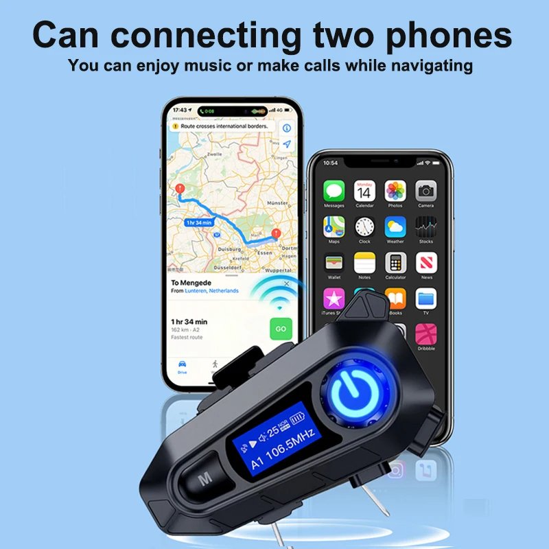 Best Seller Waterproof Noise Cancelling Motor Headphones TWS Wireless Earphones with Mic FM Radio LED Motorcycle Helmet Headset