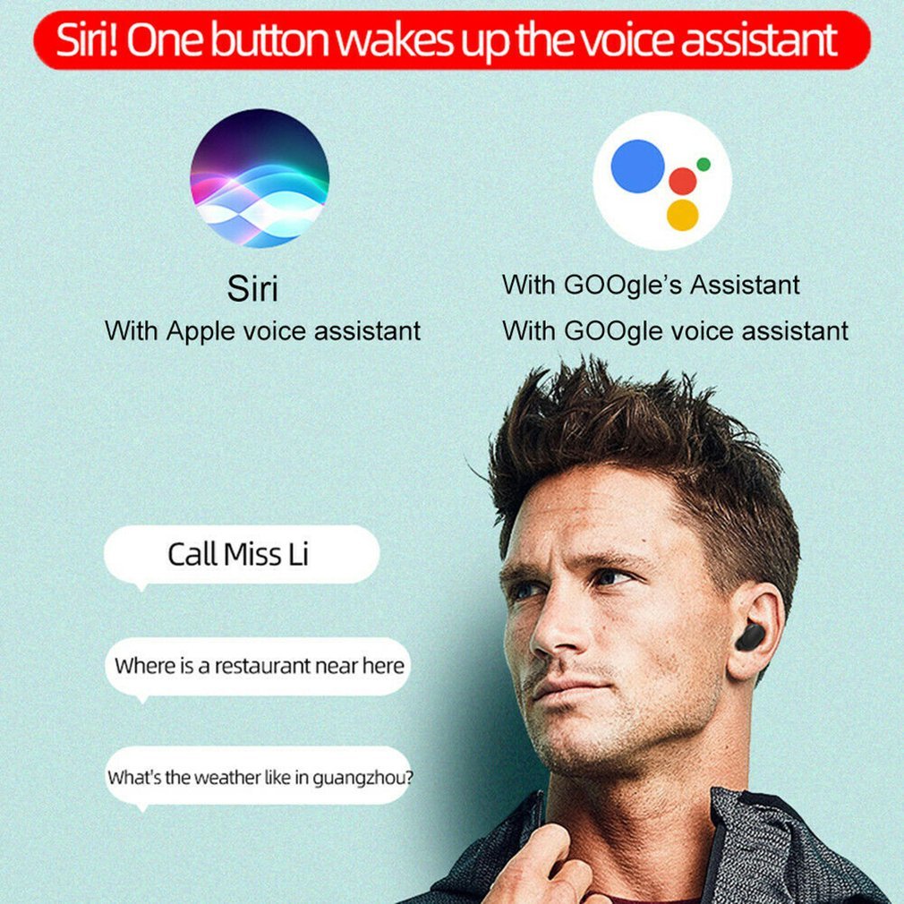 Original A6S Headset Earphone Built-In Mic Handsfree TWS Earbuds Airdots Wireless Headphone for Xiaomi Xiao Mi Red MI Redmi Vivo