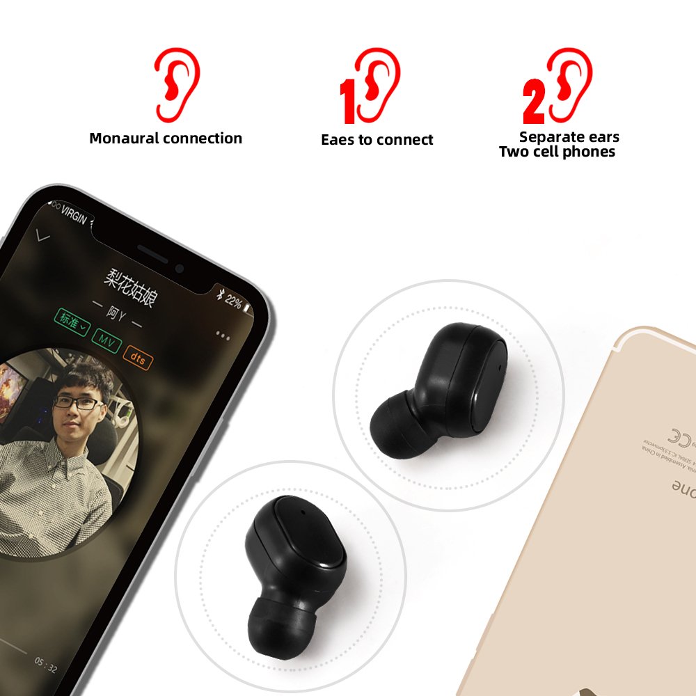 electronics Wireless Bt Headphones A6S Tws Headphones Stereo Music Headphones 5.0 Touch Earbuds Gaming with Charging Case