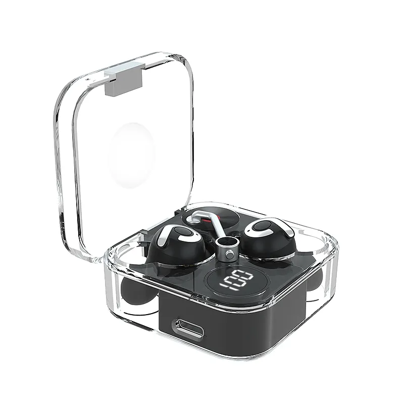 P61 Pro Transparent Tws Earbuds Type C port ENC Gaming in-ear Auriculares Wireless Earphone with Digital Display