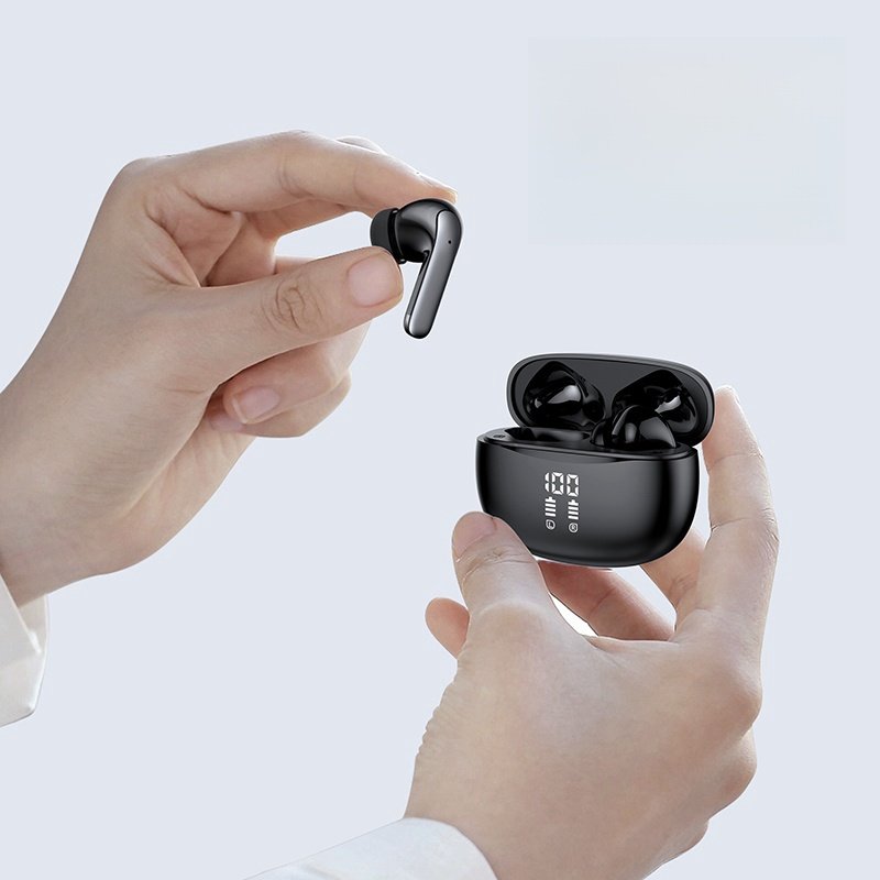 Top Selling High Quality HD Hifi Stereo Led Display TWS Earphones Headphones ANC BT5.3 Wireless Noise Cancelling Earbuds