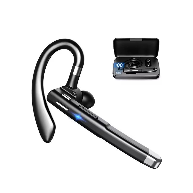 Business Earphones YYK520 Wireless headset Single Handsfree Stereo ANC ENC HD Call Headphone Microphone Single Earhook Earbuds