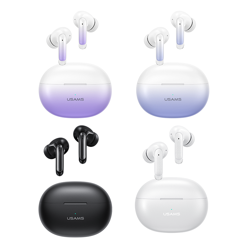 USAMS New Design ENC Noise Cancelling Headphones TWS Headset Bluetooth5.3 True Wireless Earbuds Earphones