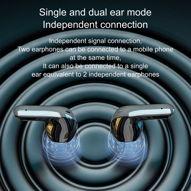 Fashion Design TWS Earphones DX27 Power Display True Wireless Earbuds Round Tumbler Long Battery Life DX27 Headphones For Gaming
