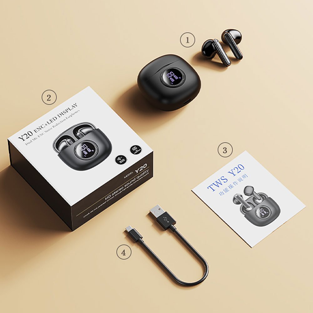 TWS Stereo Earphones Wireless Gaming In-ear Earphones ENC Noise Cancelling Earbuds Control TWS Wireless Earphone