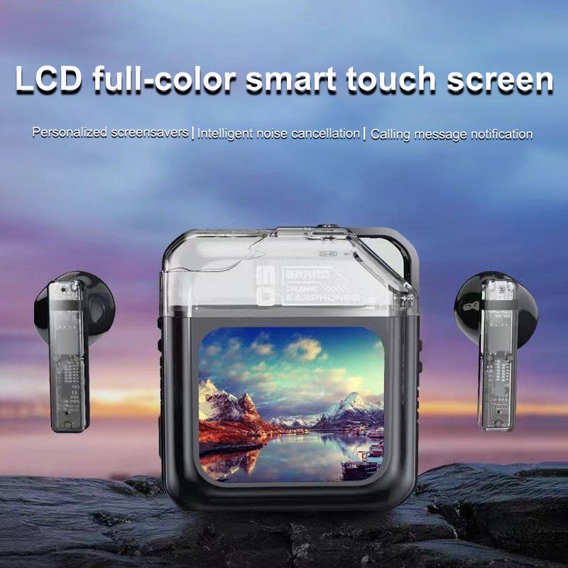 S10 Pro TWS Earphones 2024 Newest Full Color LCD Touch Screen Wireless Earbuds with Noise Cancelling ANC APP Control S10pro